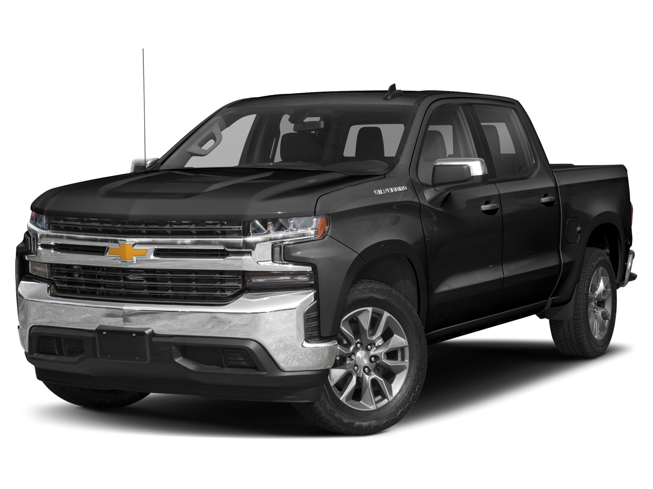 2021 Chevrolet Silverado 1500 RST in Black — front three-quarter view