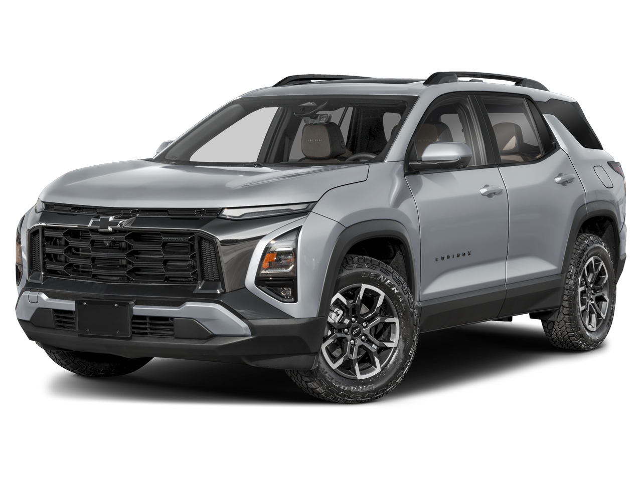 2025 Chevrolet Equinox ACTIV in Mosaic Black Metallic — front three-quarter view