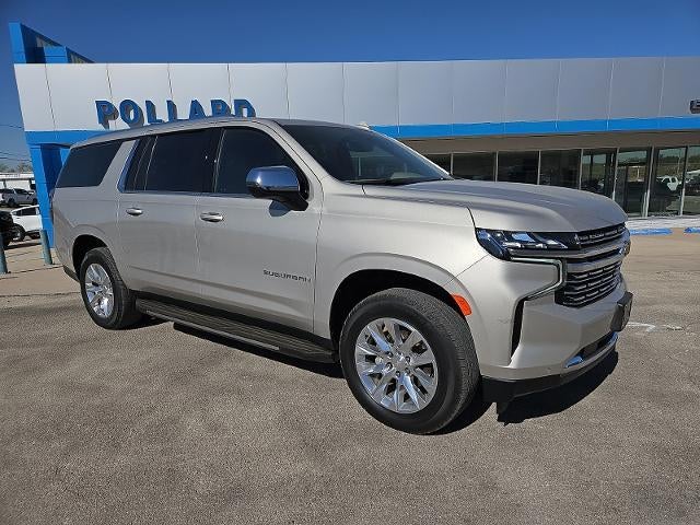 2024 Chevrolet Suburban Premier in Empire Beige Metallic — front three-quarter view