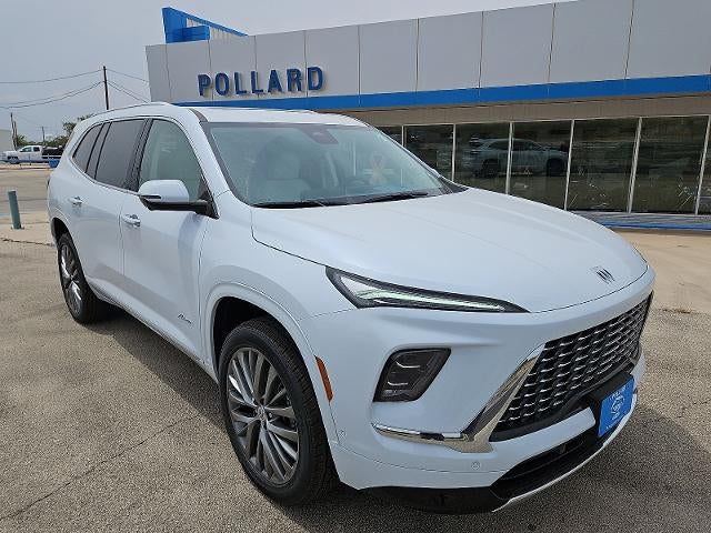 2026 Buick Enclave Avenir in Iridescent White Tricoat — front three-quarter view