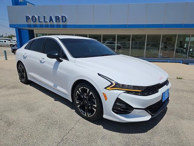 2022 Kia K5 GT-Line in White — front three-quarter view